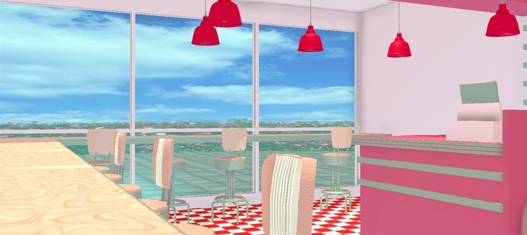 Retro Cafe Pink 3D model_3