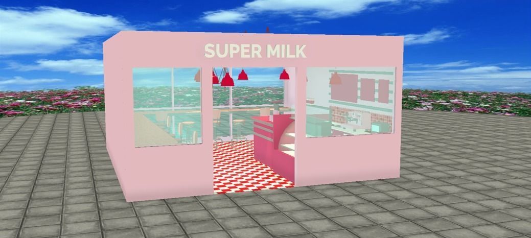 Retro Cafe Pink 3D model_1