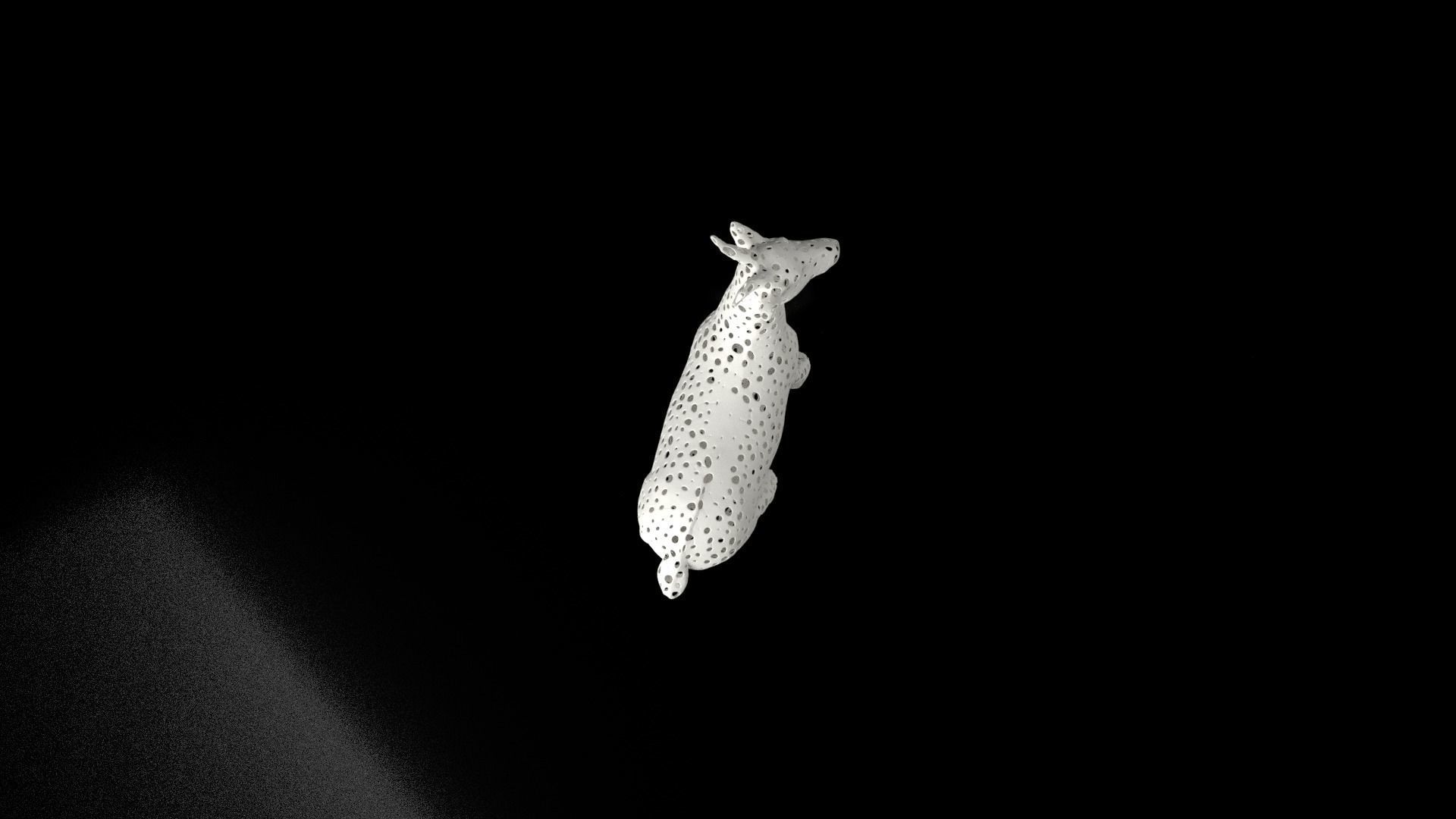 Goat Voronoi Low-poly 3D model_7