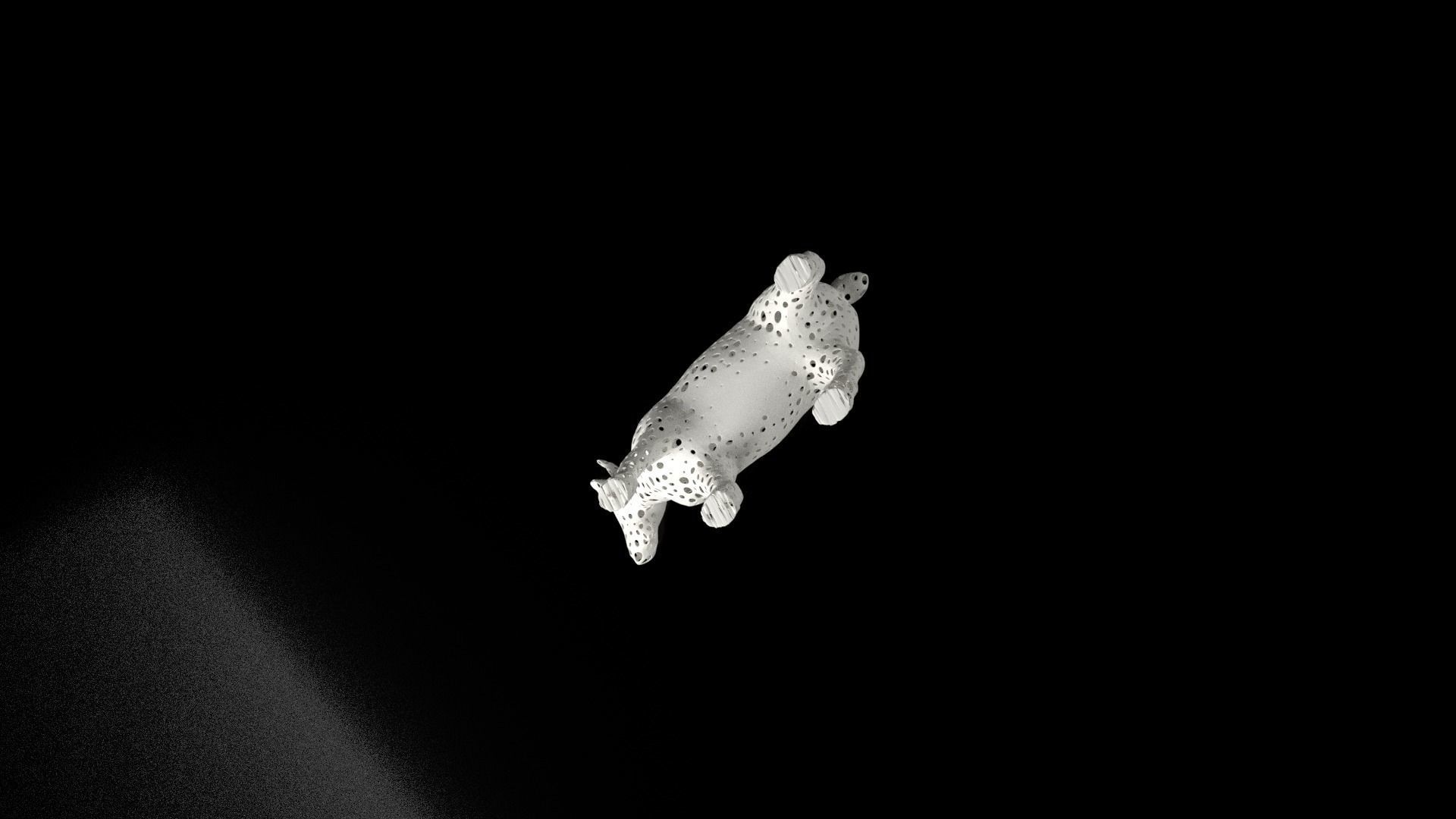 Goat Voronoi Low-poly 3D model_8