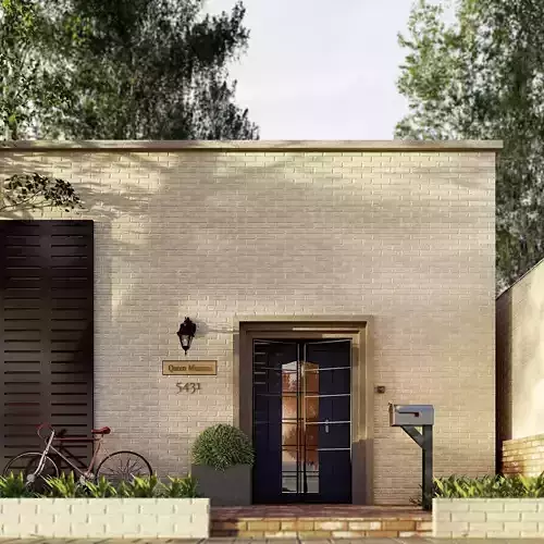Modern House Exterior 3D Model Low-poly 3D model