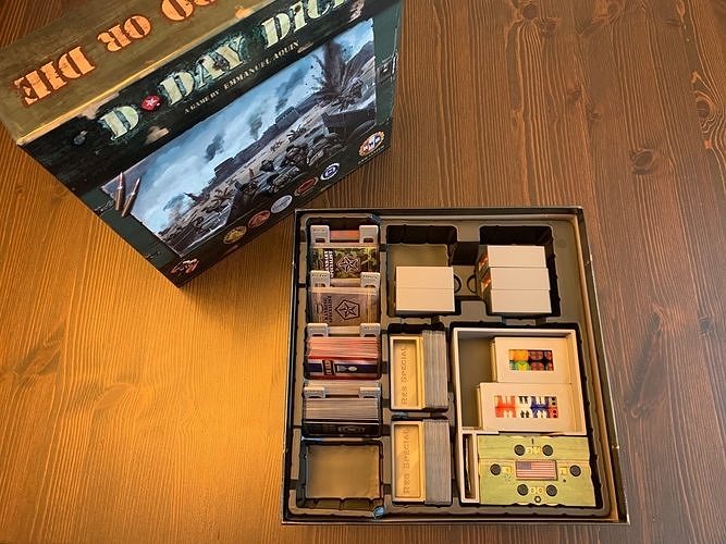 D-Day Dice -- Second Edition -- Board Game Organizer Insert Free 3D print model