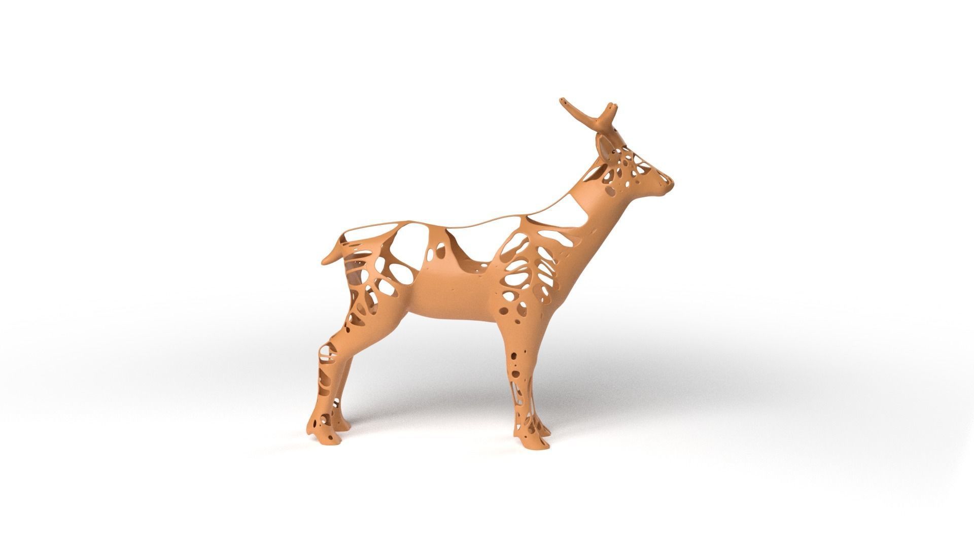 Deer Dust Voronoi Low-poly 3D model_3