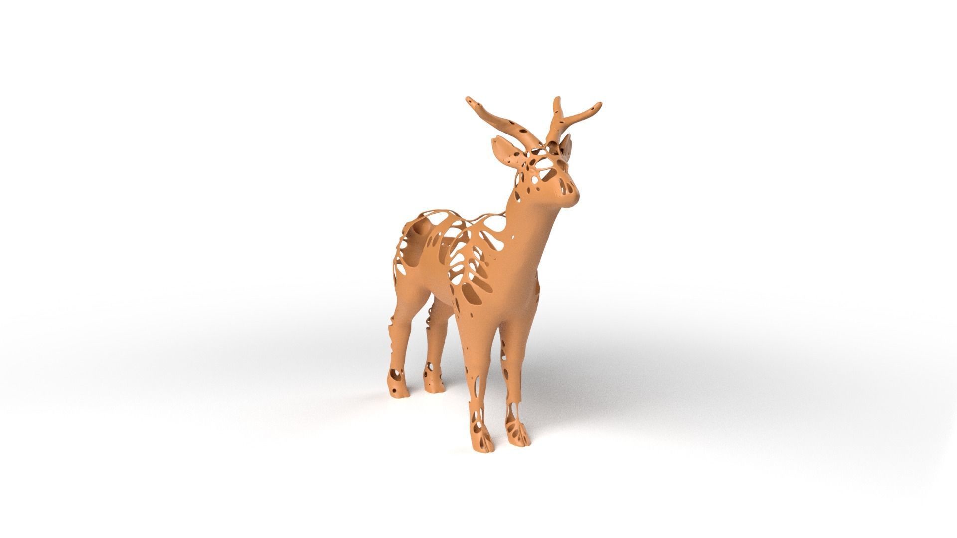 Deer Dust Voronoi Low-poly 3D model_2