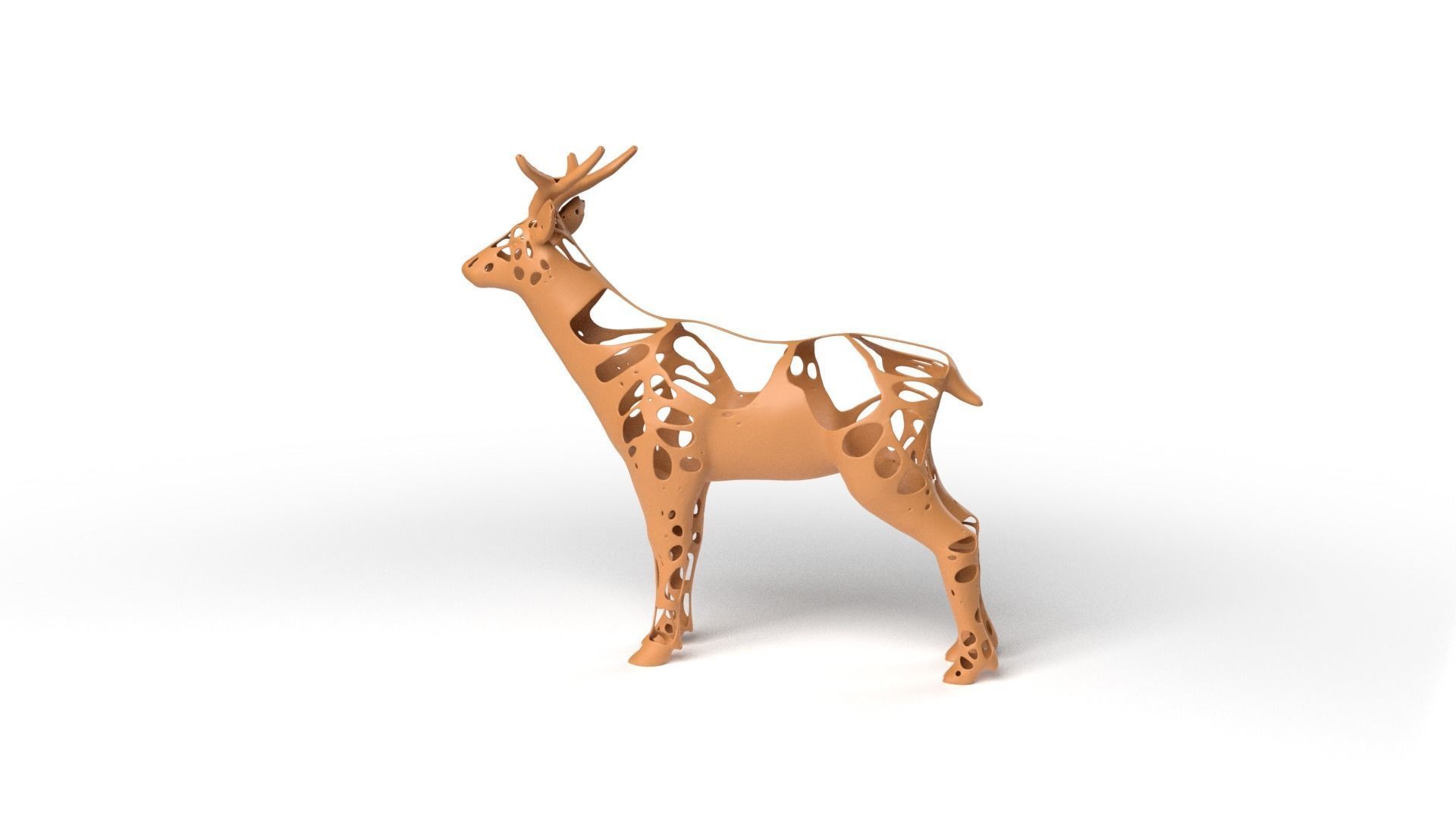Deer Dust Voronoi Low-poly 3D model_6