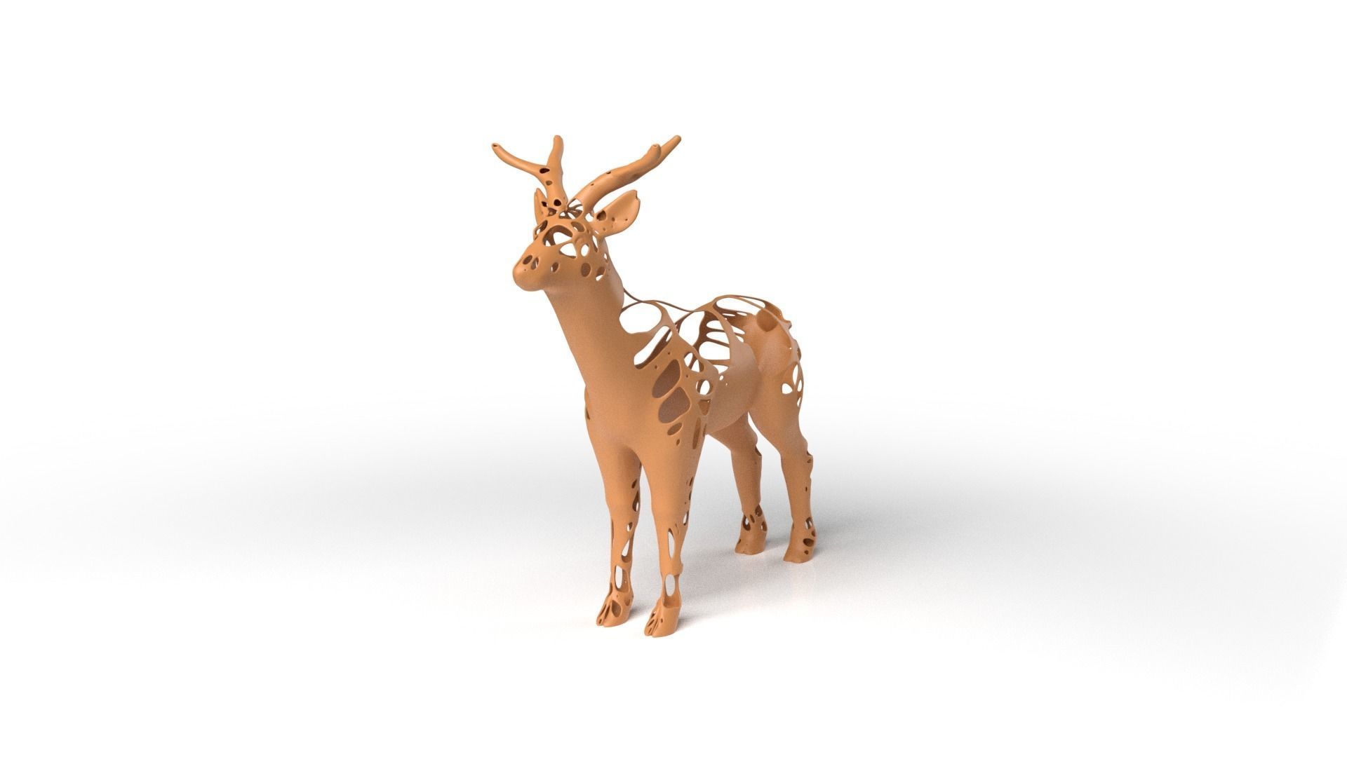 Deer Dust Voronoi Low-poly 3D model_1