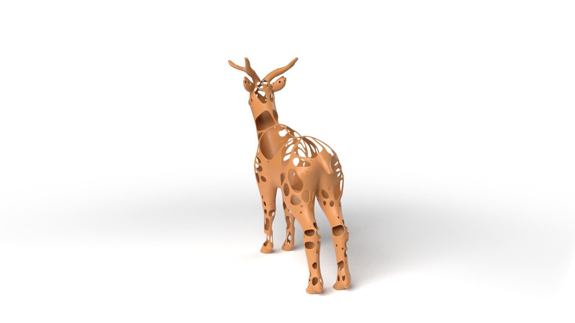 Deer Dust Voronoi Low-poly 3D model_5