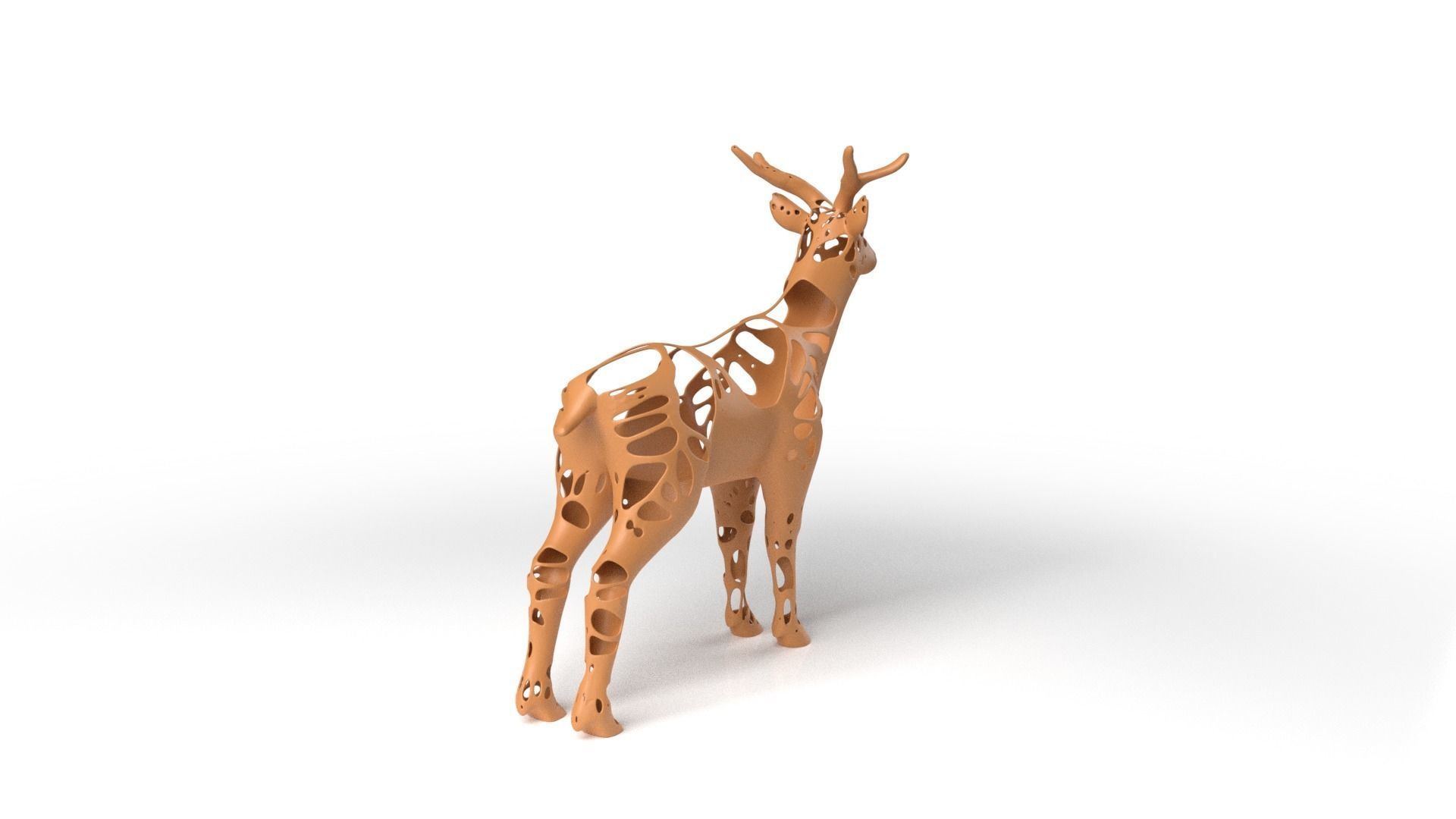 Deer Dust Voronoi Low-poly 3D model_4