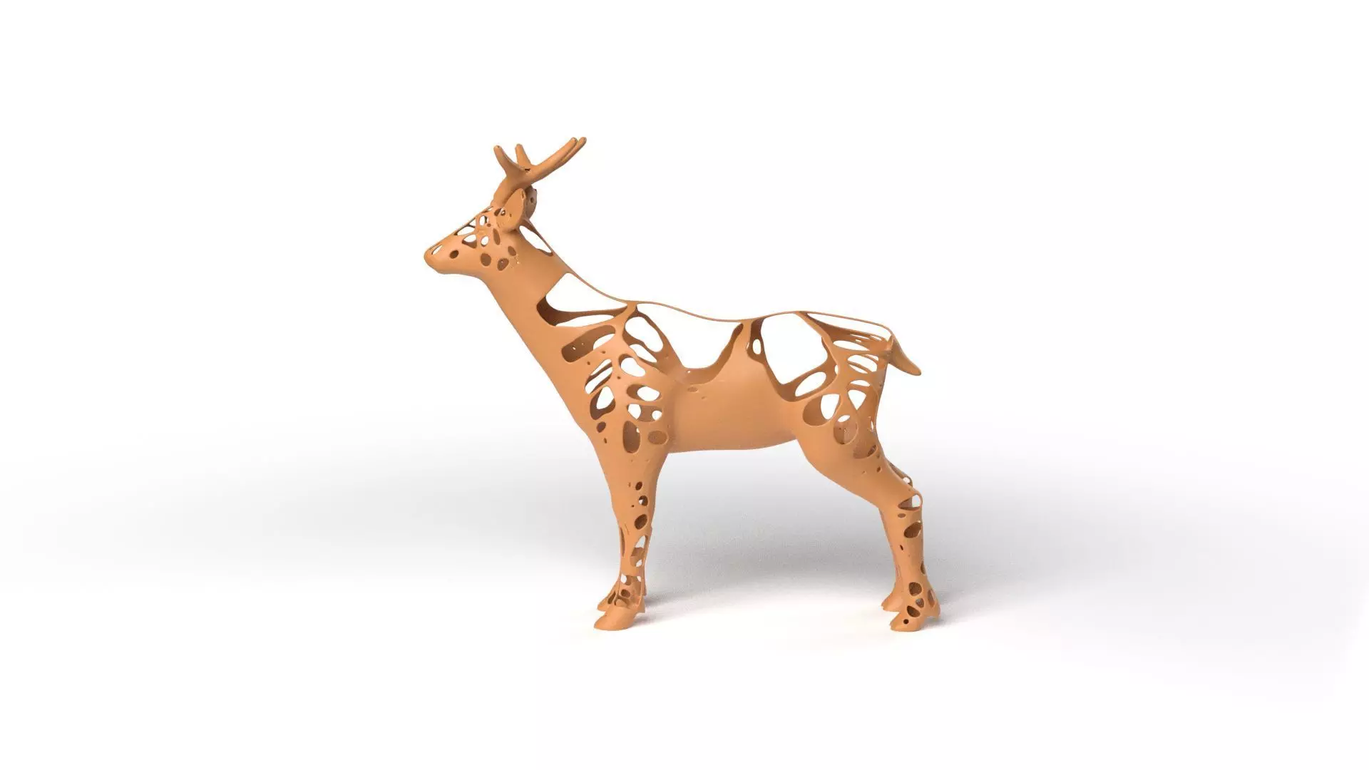 Deer Dust Voronoi Low-poly 3D model_0