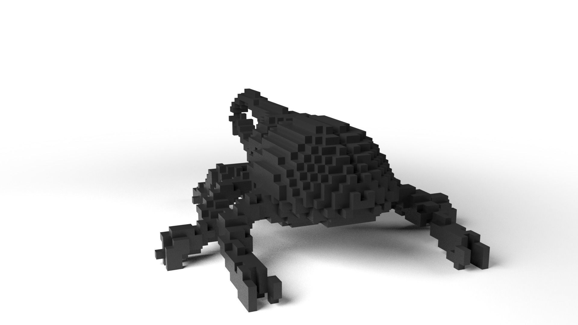 Hercules Minecraft Voxel Low-poly 3D model_5