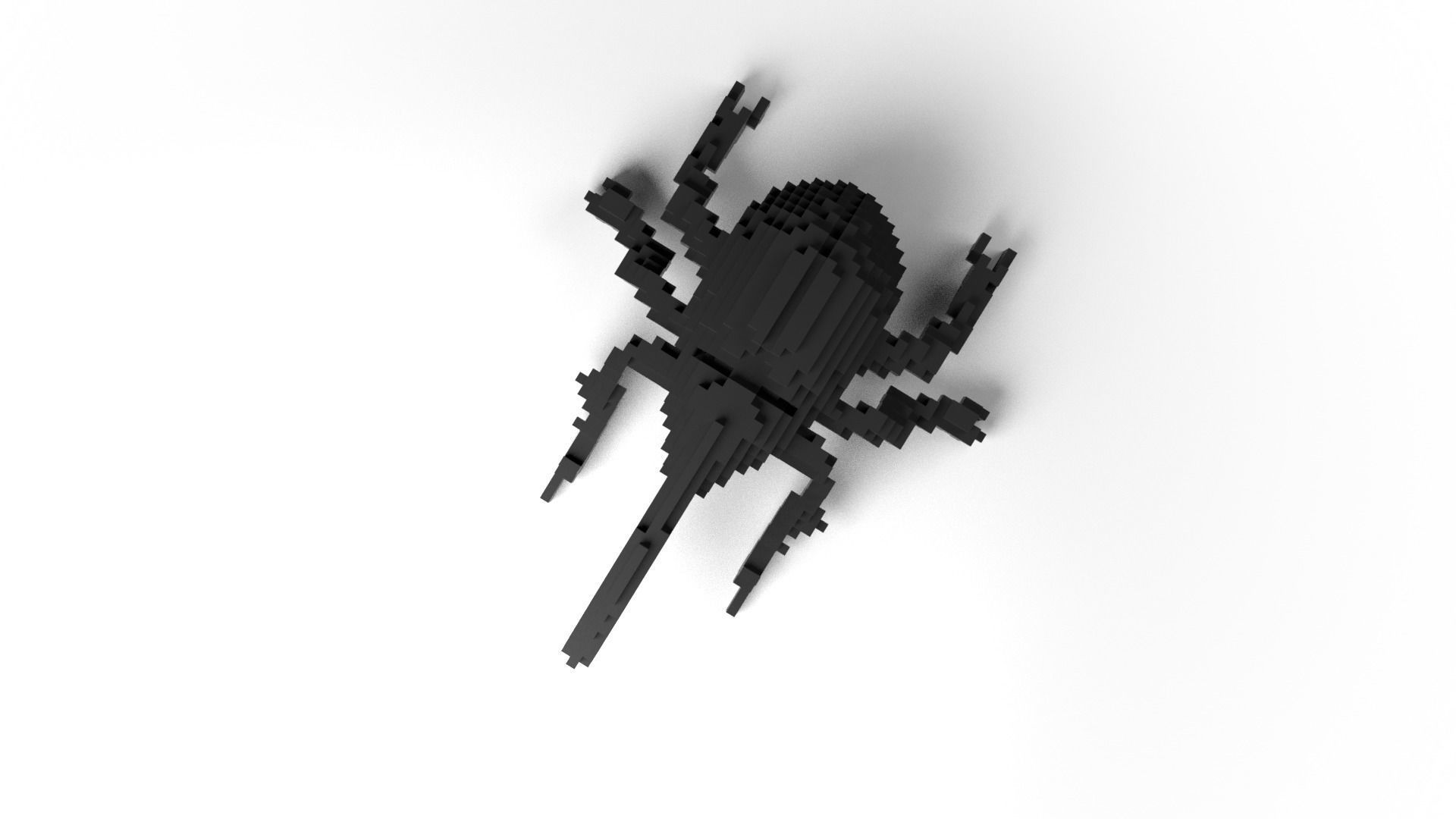 Hercules Minecraft Voxel Low-poly 3D model_7