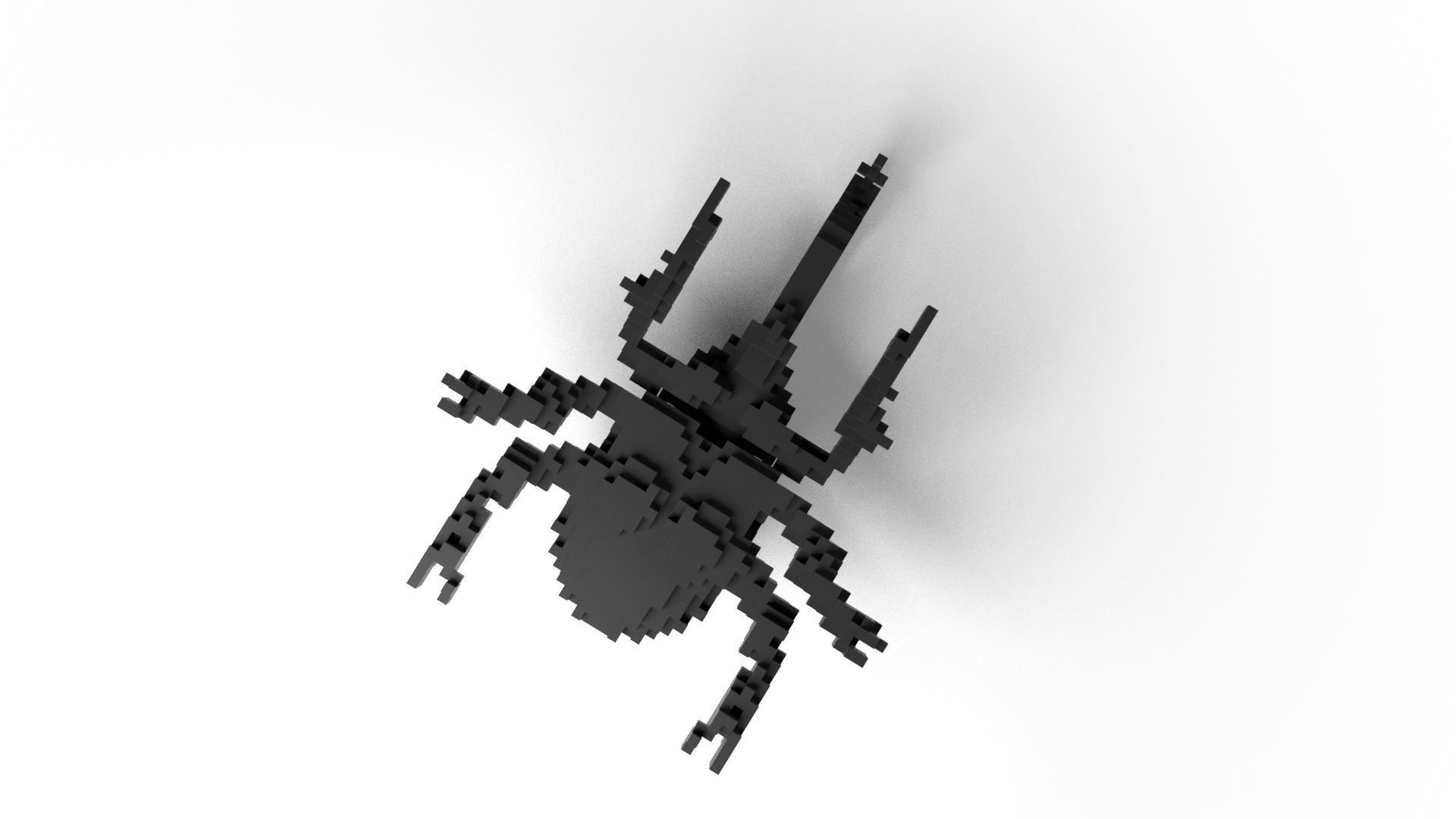 Hercules Minecraft Voxel Low-poly 3D model_8