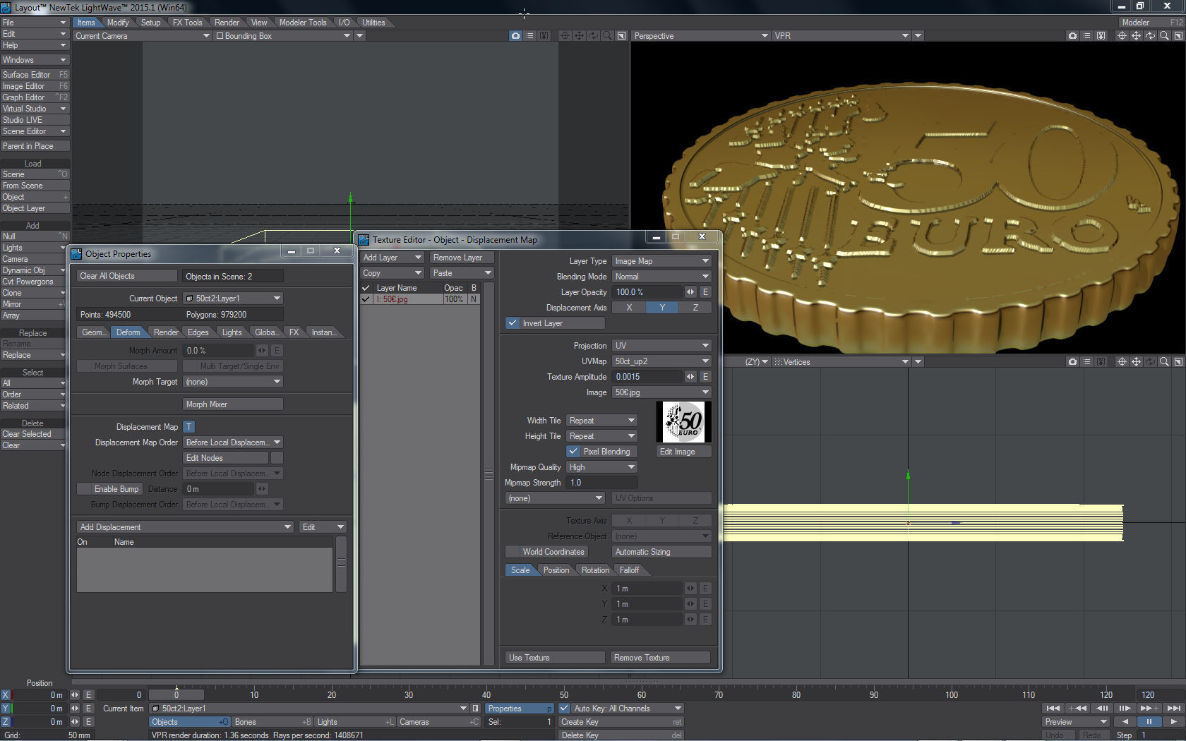 Money euro coin Free 3D model_5