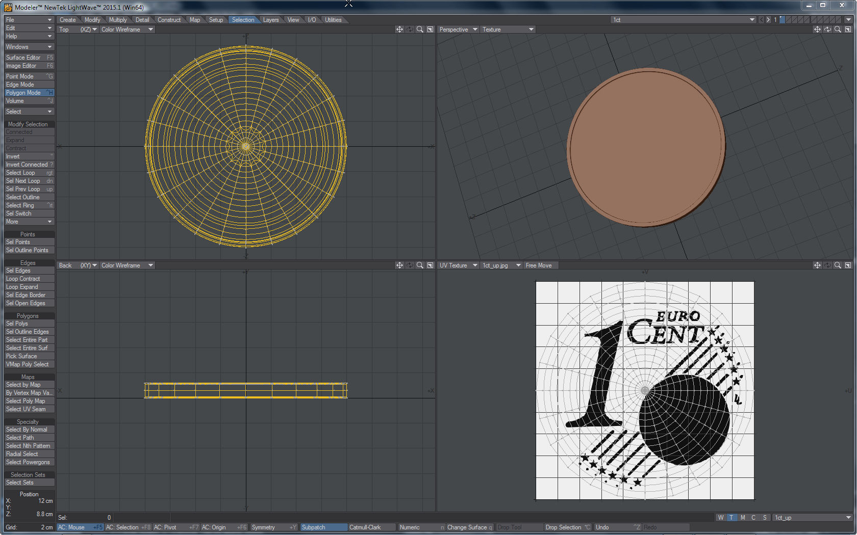 Money euro coin Free 3D model_6