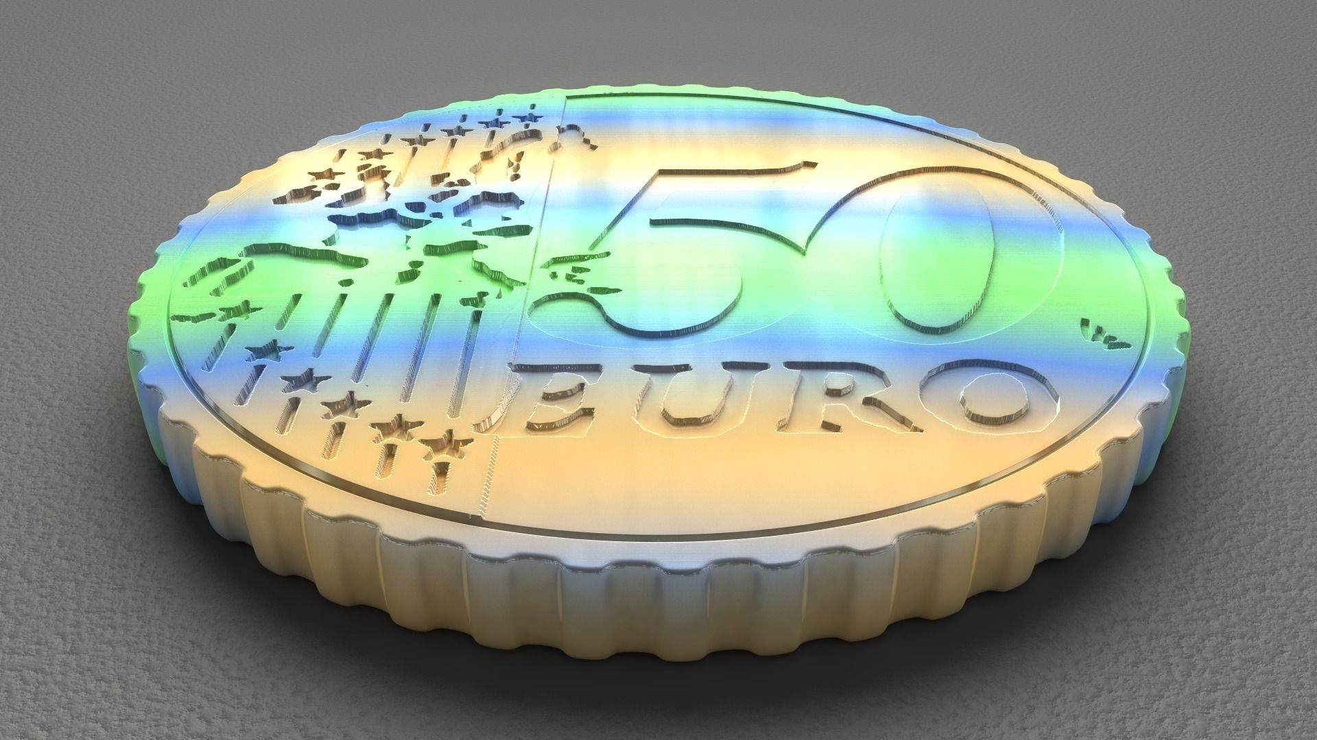 Money euro coin Free 3D model_8