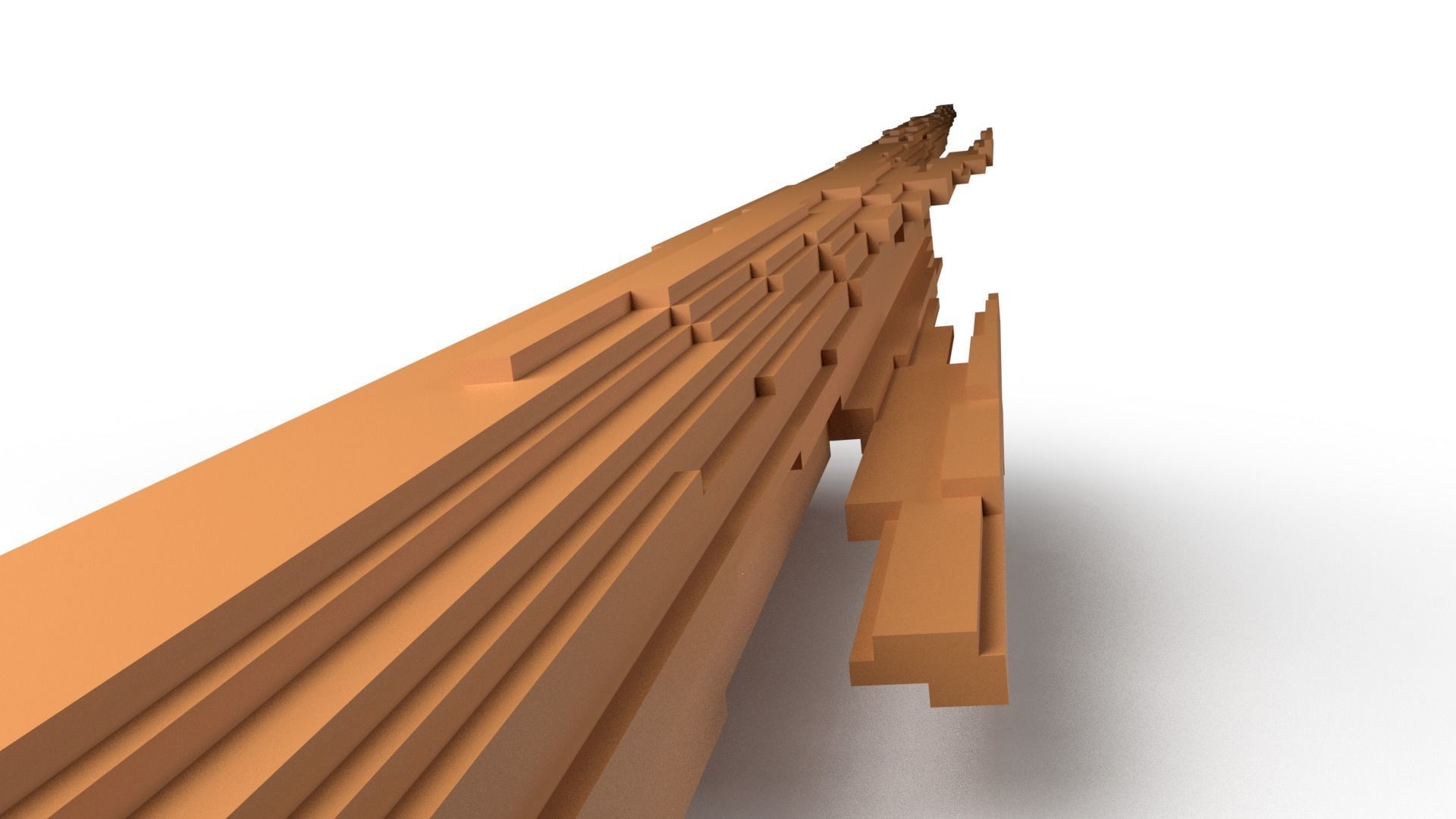 HippoII Minecraft Voxel Low-poly 3D model_6