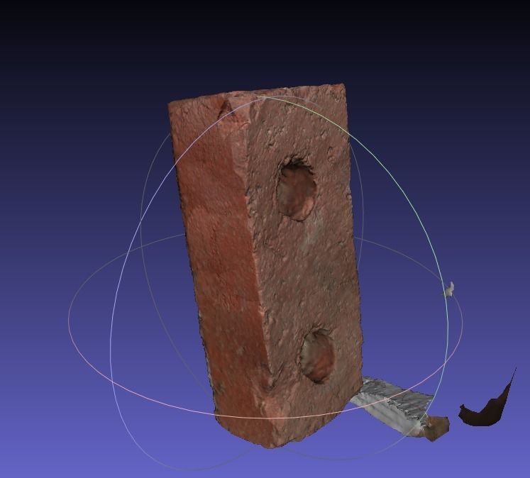 Red clay brick 3D model_1