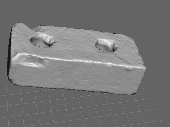 Red clay brick 3D model_3