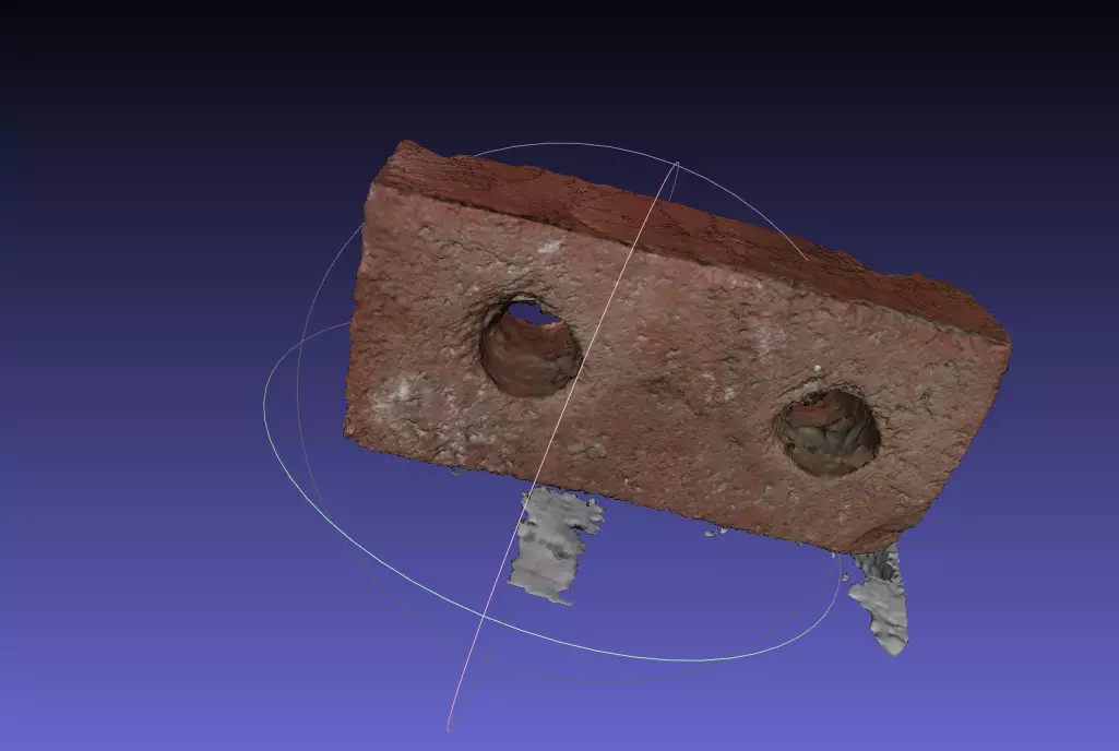 Red clay brick 3D model_0