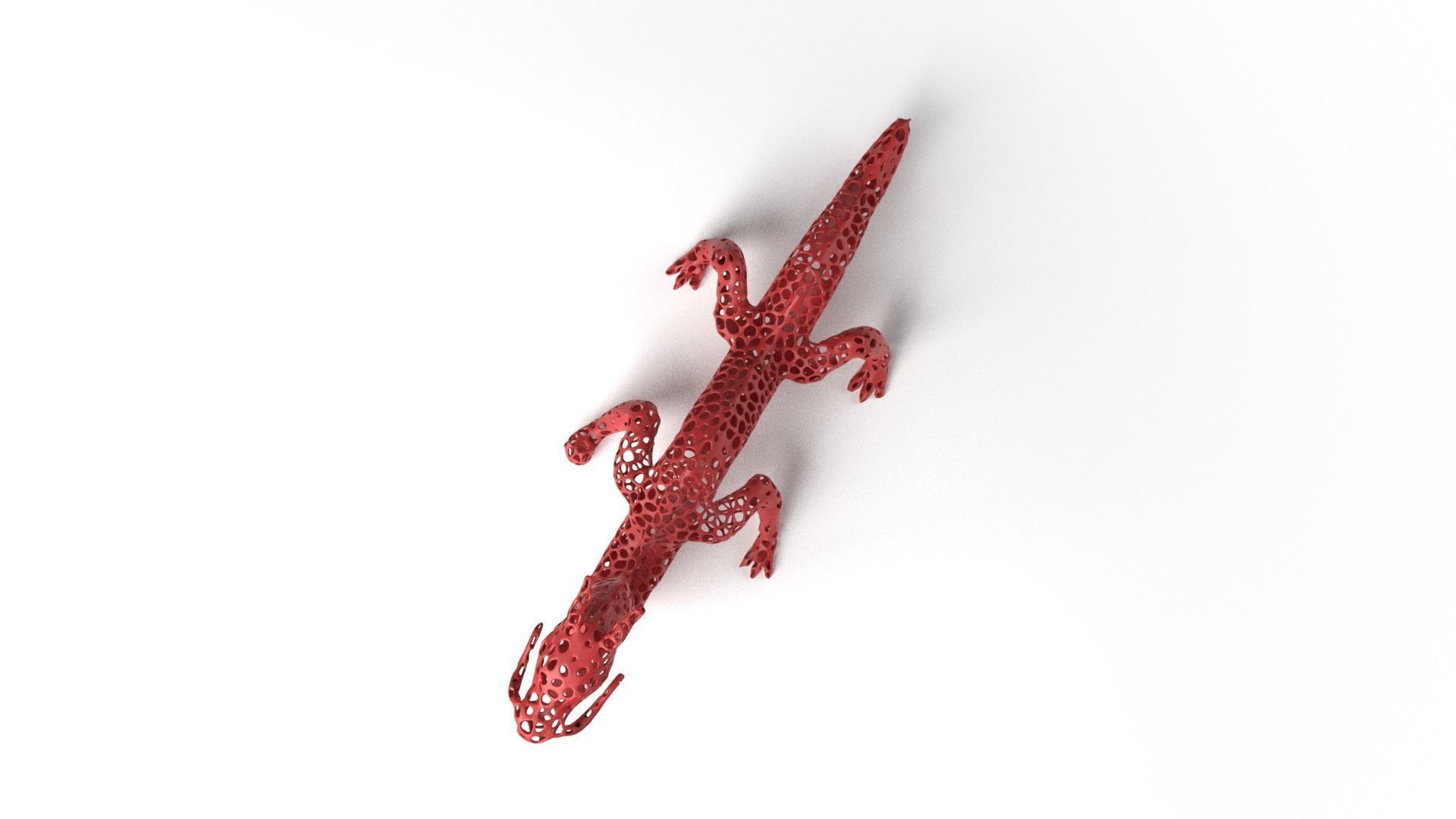 Dragon Voronoi Low-poly 3D model_7