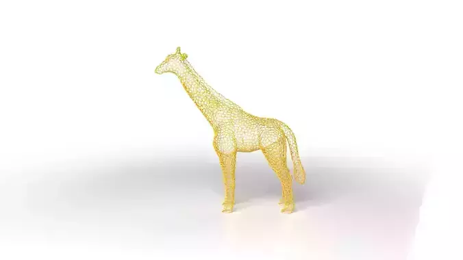 Giraffe Voronoi Low-poly 3D model