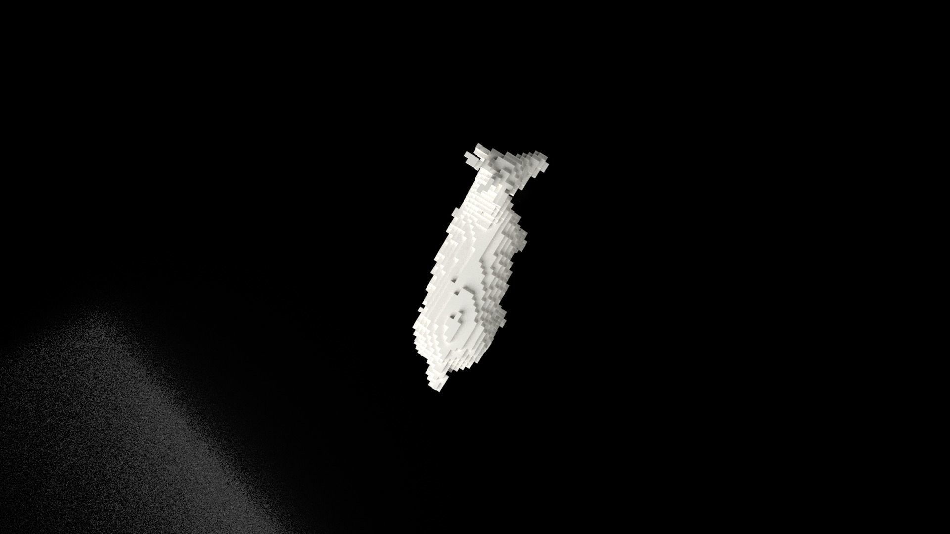 Goat Minecraft Voxel Low-poly 3D model_7