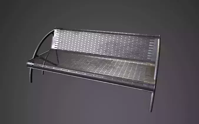 Garden steel bench