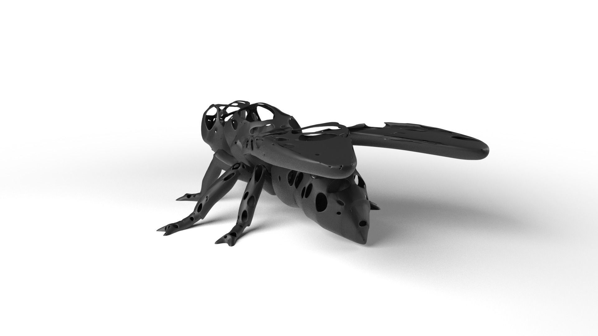 Fly Dust Voronoi Low-poly 3D model_5