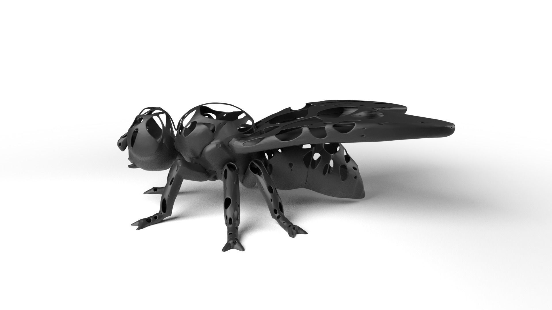 Fly Dust Voronoi Low-poly 3D model_6