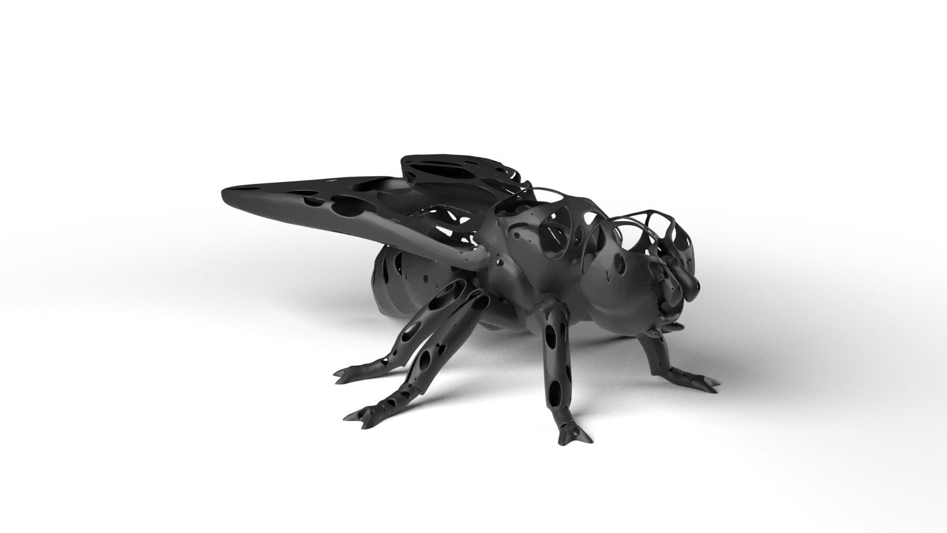 Fly Dust Voronoi Low-poly 3D model_2