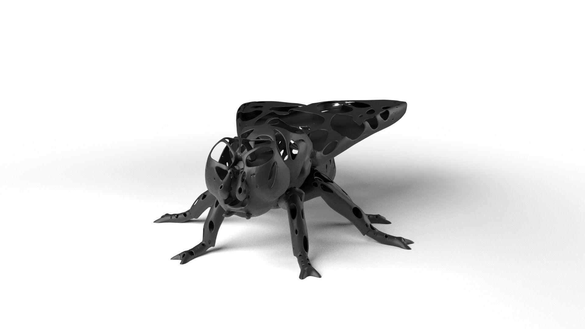Fly Dust Voronoi Low-poly 3D model_1