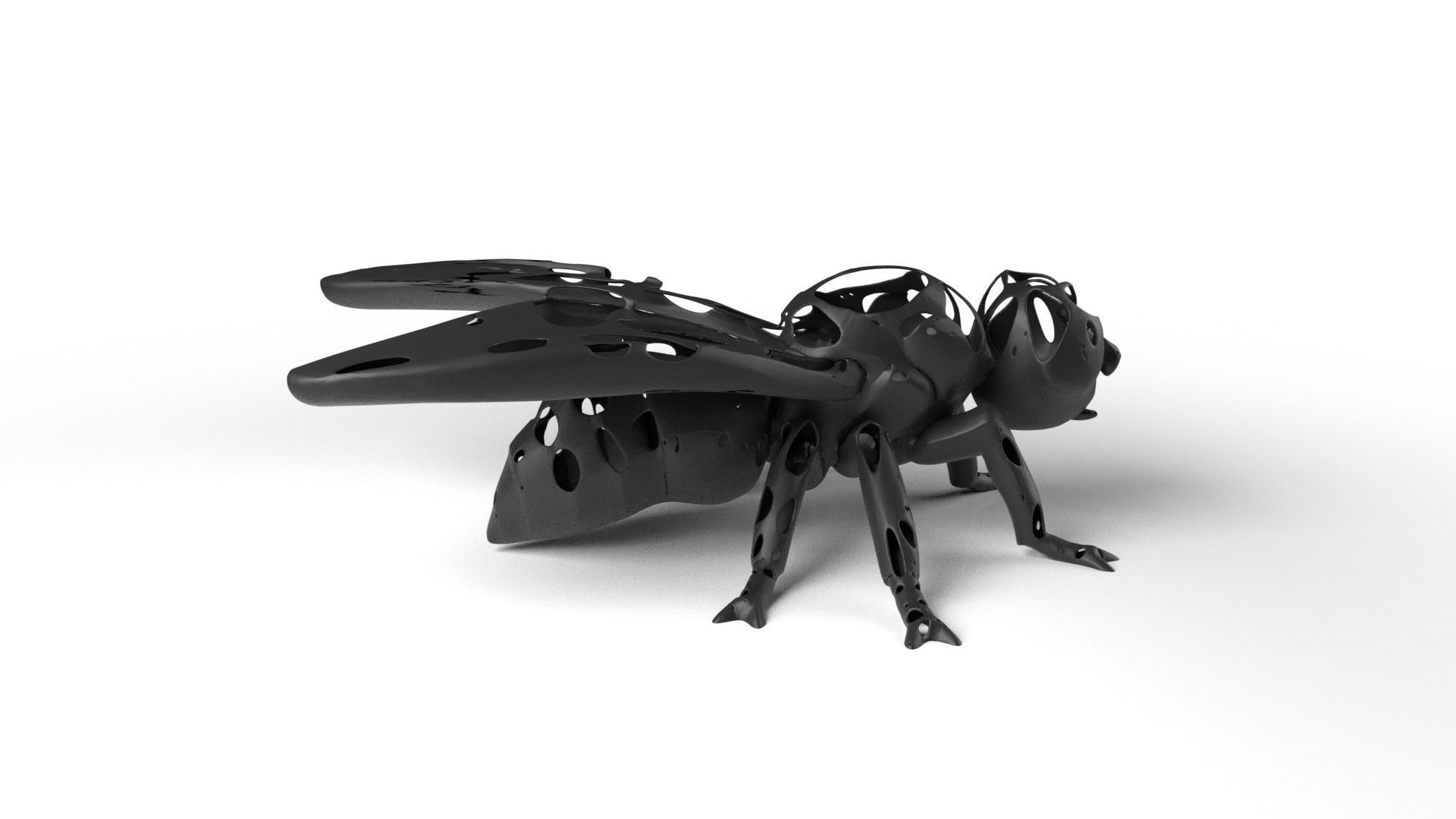 Fly Dust Voronoi Low-poly 3D model_3