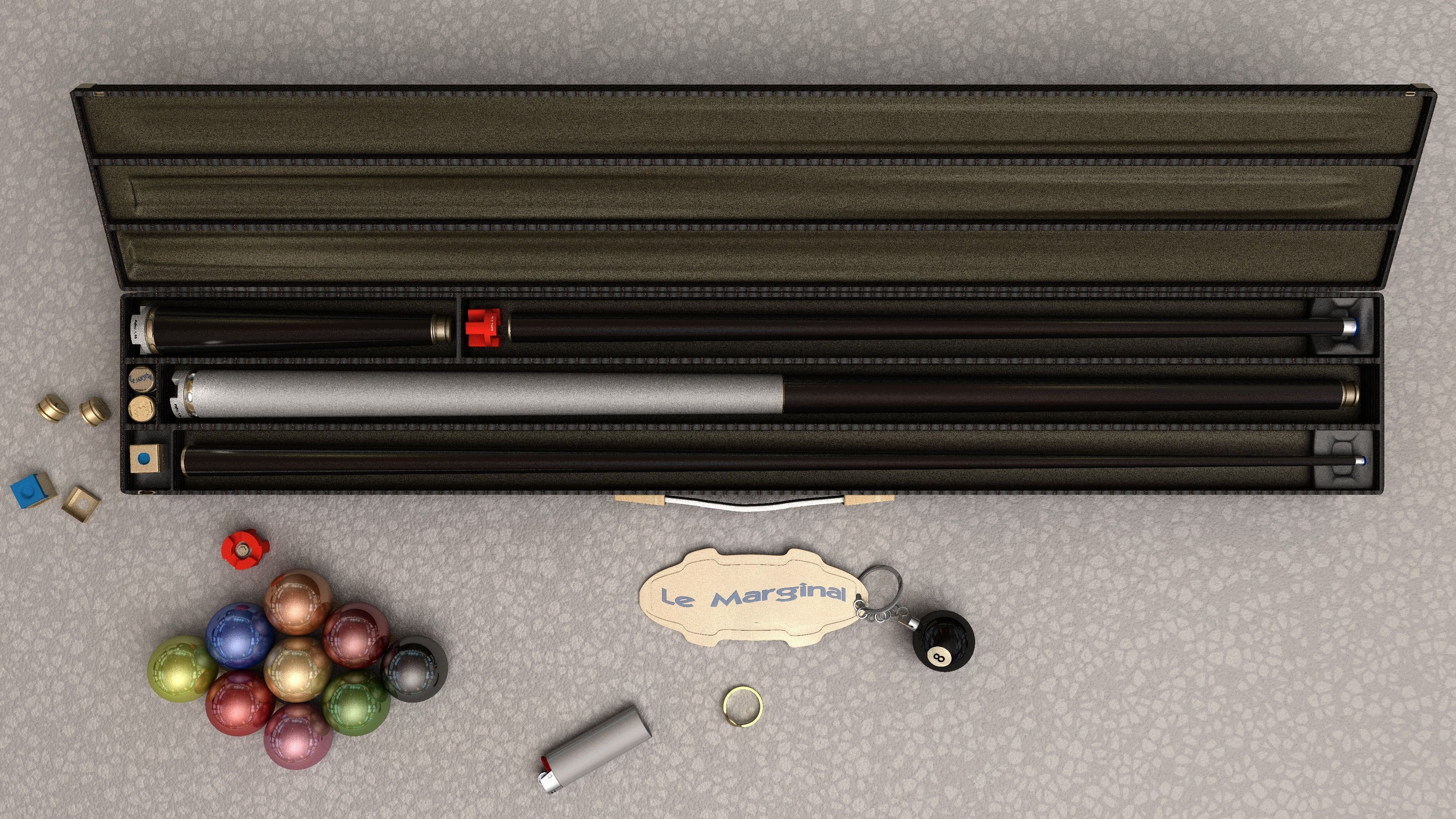 Le Marginal Pool - Snooker assets Free 3D model