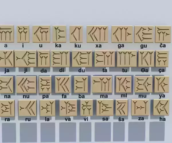 Printable Cuneiform blocks 3D print model