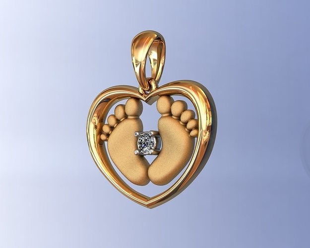 Baby Legs Pendant for Mom 3D print model jewelry  3D print model
