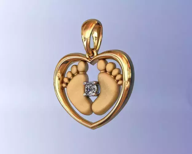 Baby Legs Pendant for Mom 3D print model jewelry 