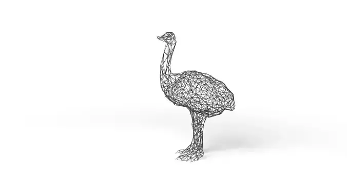 Ostrich Wireframe