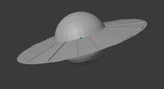Lowpoly UFO spaceship Free low-poly 3D model_0