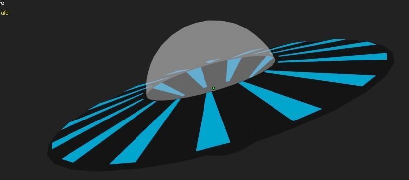 Lowpoly UFO spaceship Free low-poly 3D model_3