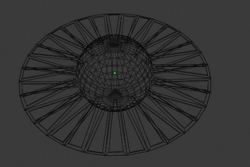 Lowpoly UFO spaceship Free low-poly 3D model_7