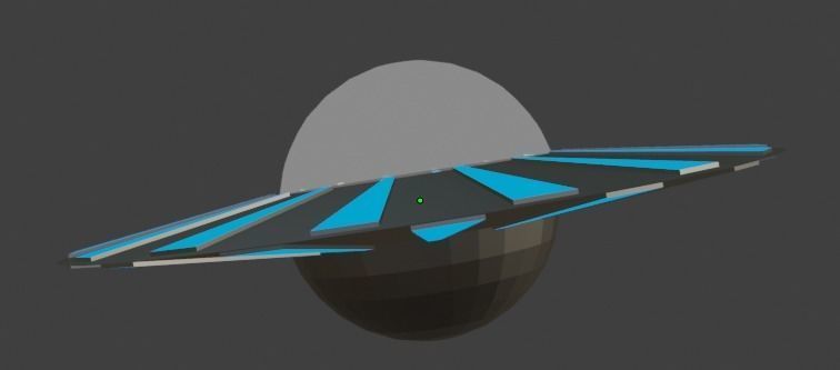 Lowpoly UFO spaceship Free low-poly 3D model_6
