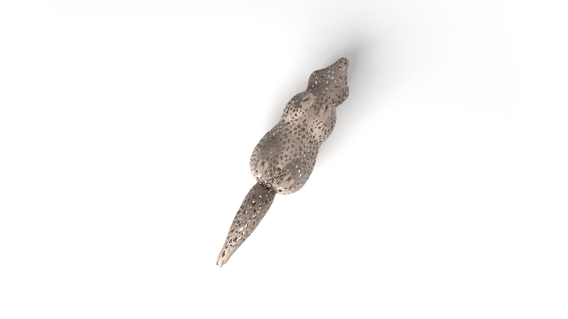 Raccoon Voronoi Low-poly 3D model_8