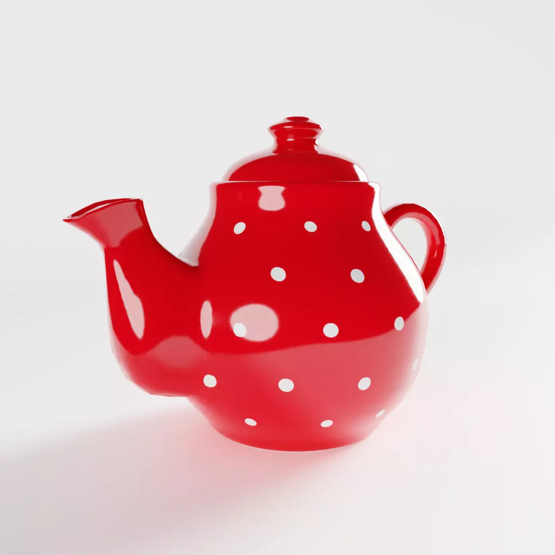Polka Dot Teapot 3D model_0