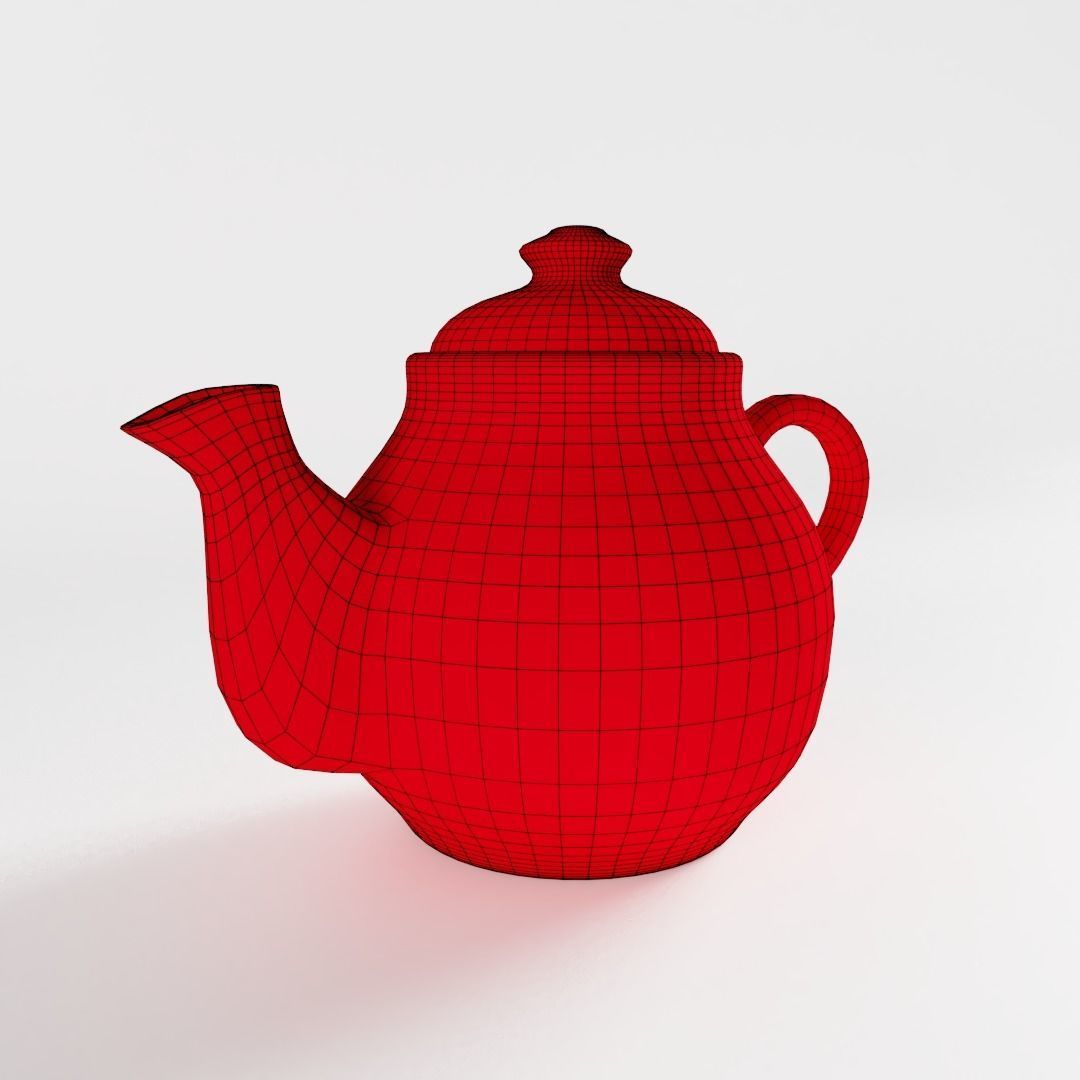 Polka Dot Teapot 3D model_4