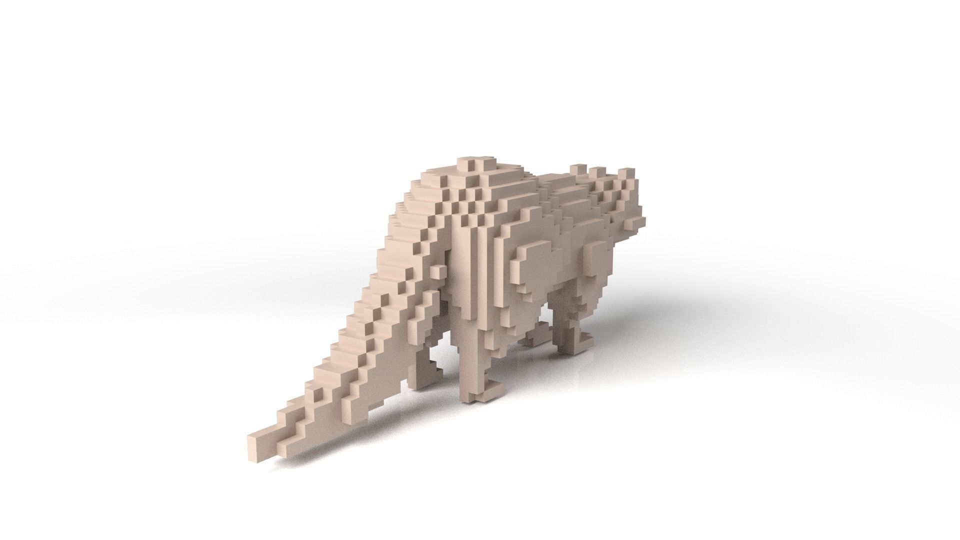 Raccoon Minecraft Voxel Low-poly 3D model_4