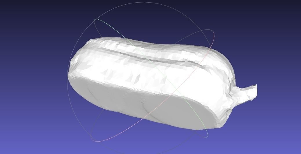 Squash pumpkin flying in air Low-poly 3D model_3