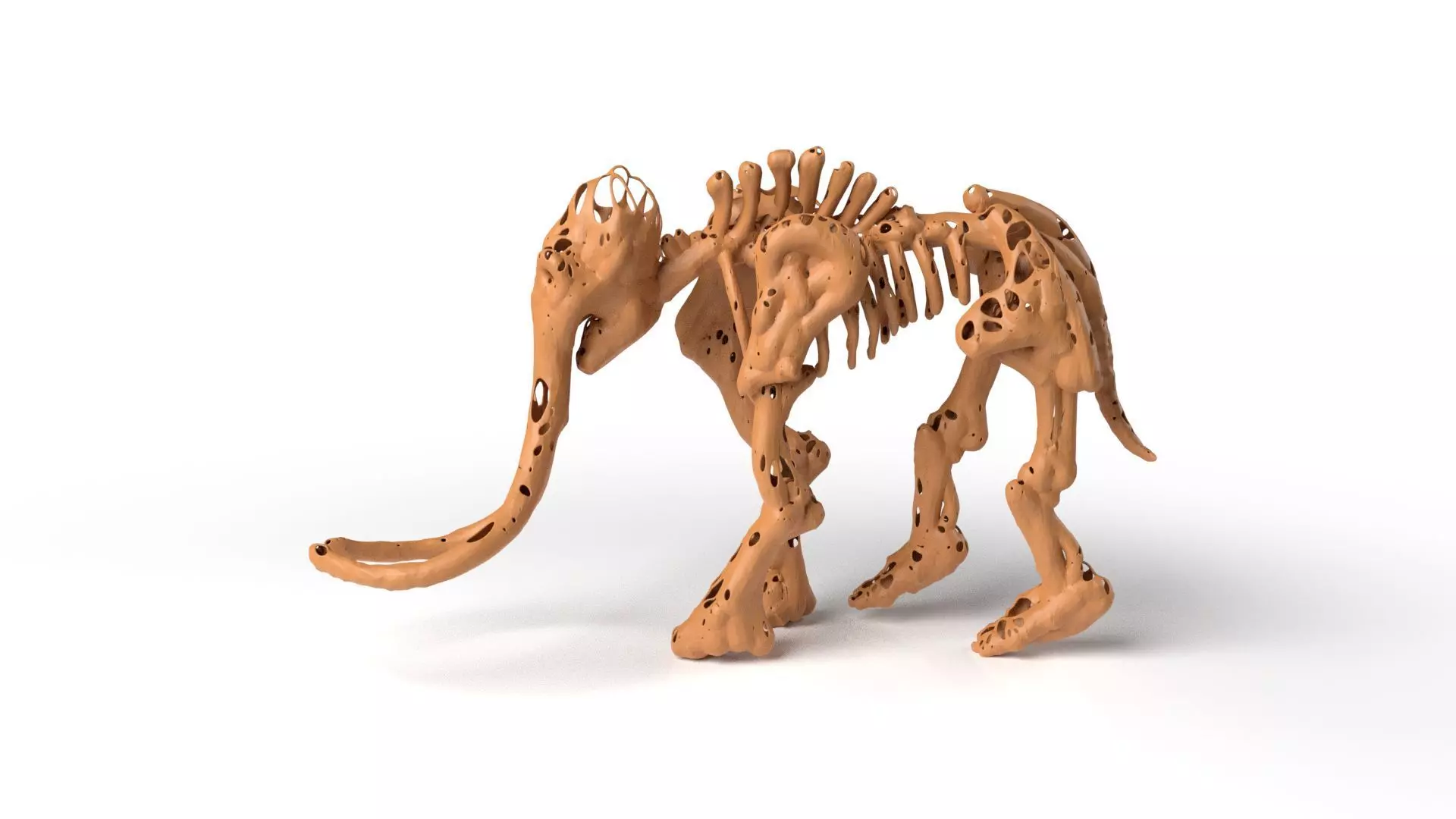 MammothSkeleton Dust Voronoi Low-poly 3D model