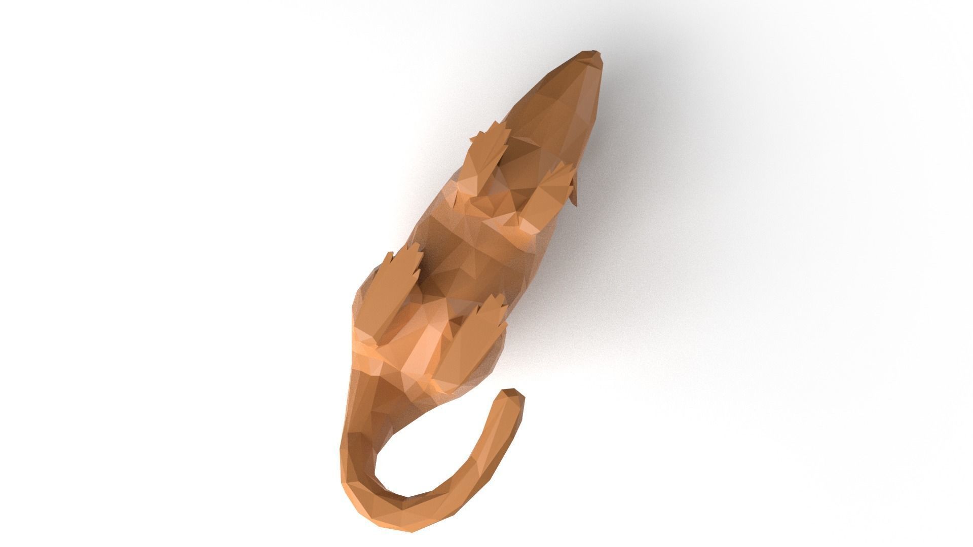 Mouse Low Poligonal Low-poly 3D model_8