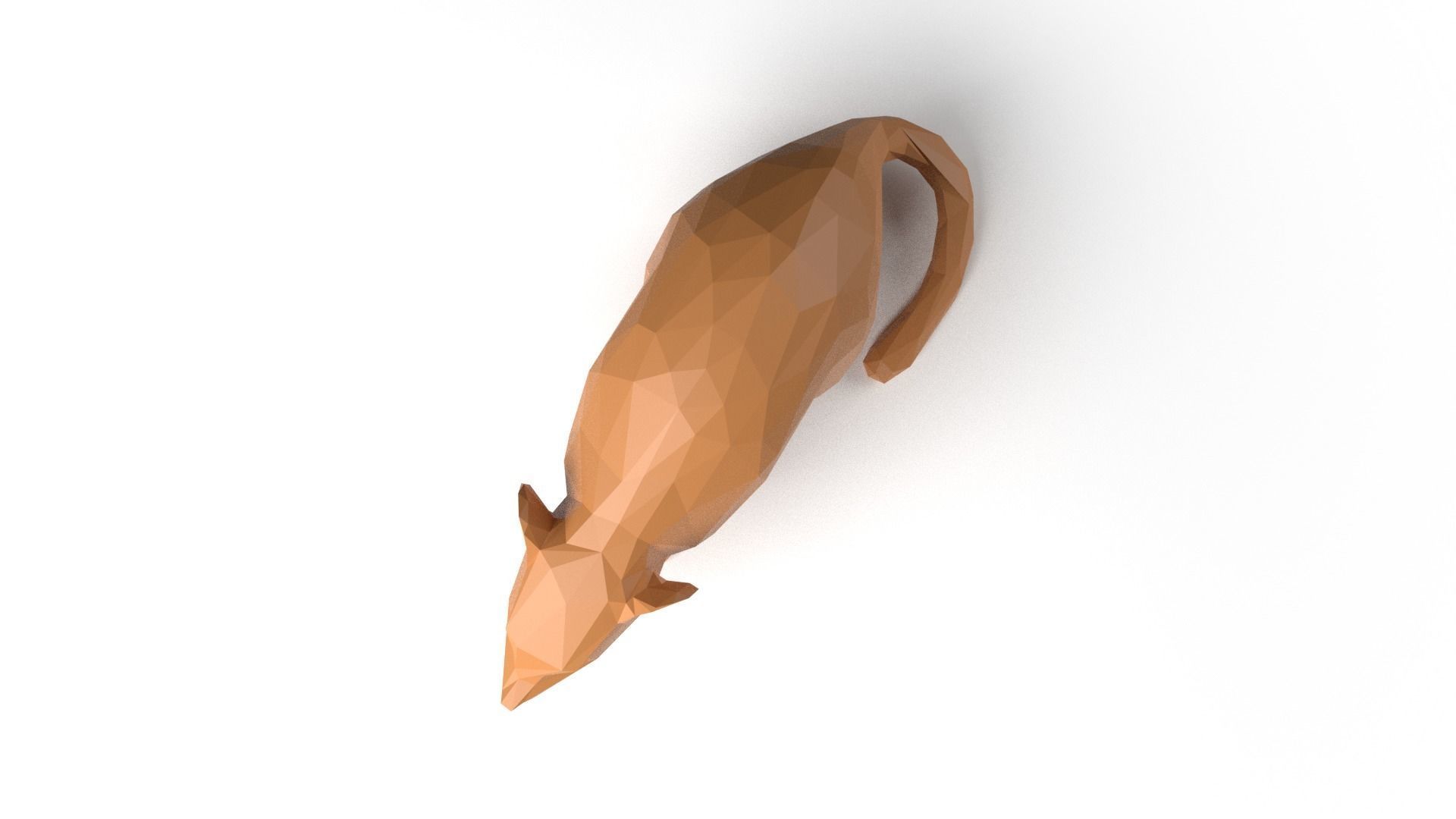 Mouse Low Poligonal Low-poly 3D model_7