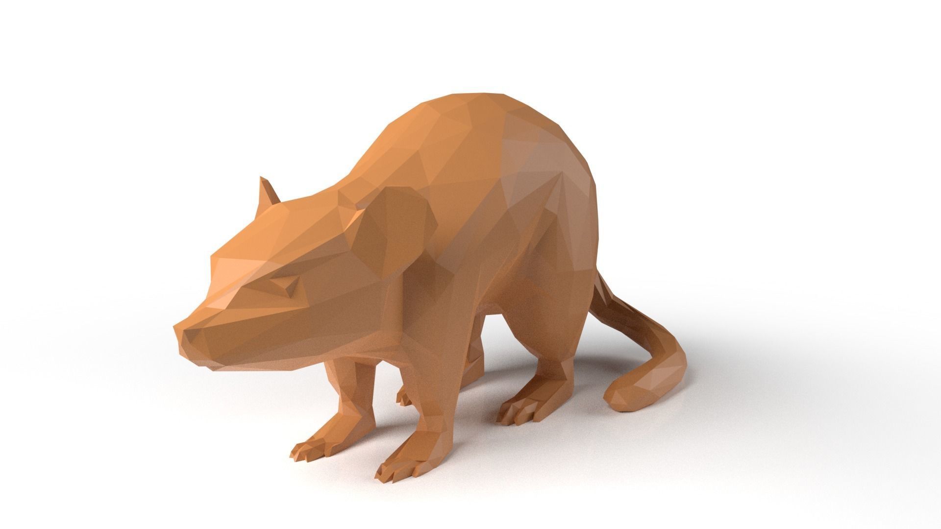 Mouse Low Poligonal Low-poly 3D model_1
